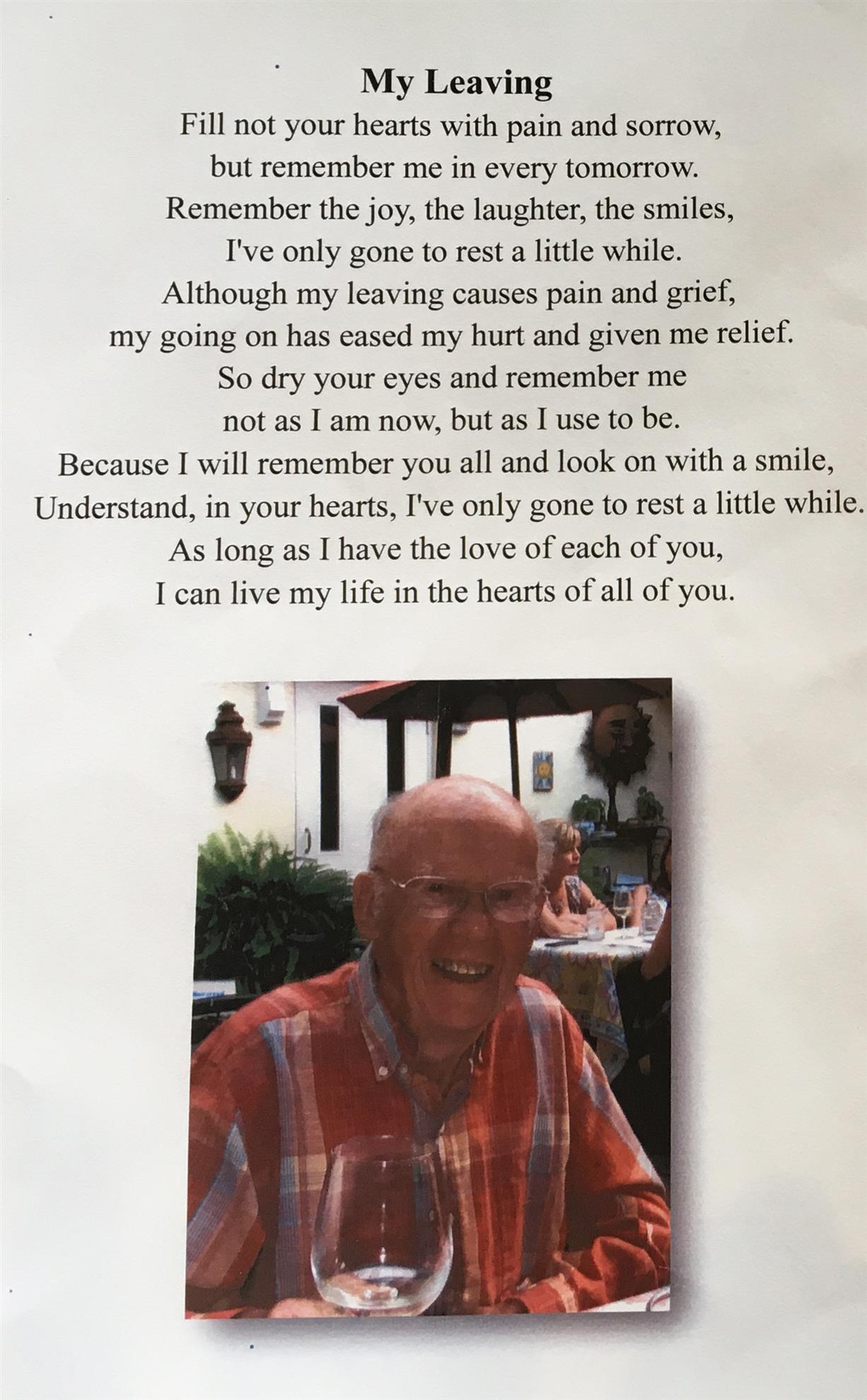 In Memory of Frank Wormald Rotary Club of Belleville